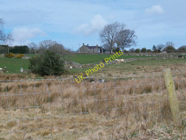 Photo 6"x4" View across boggy land towards Cae-du Farm Llanarmon c2010