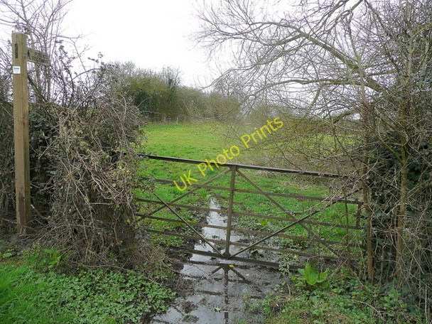Photo 6"x4" Footpath west from Berry Lane Cooksey Corner c2010