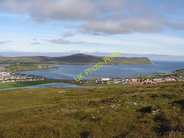 Photo 6"x4" Brei Wick, seen from Staney Hill, with Bressay in the background Lerwick c2007