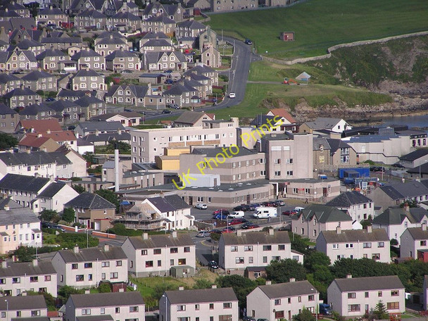 Photo 6"x4" Gilbert Bain Hospital, seen from Staney Hill Lerwick c2007
