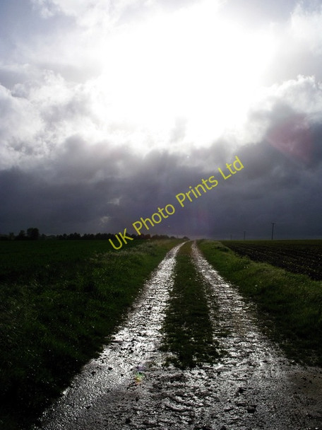 Photo 6"x4" Track between two showers,  north east of Abbots Worthy Kings Worthy c2006