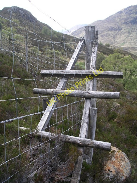 Photo 6"x4" Stile over deer fence, Glen Affric Allt a' Choire Chruim c2006