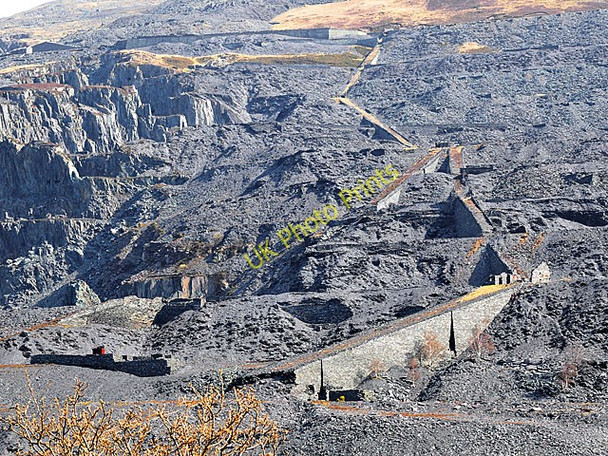Photo 6"x4" Slate quarry at Dinorwig Nant Peris or Old Llanberis c2010