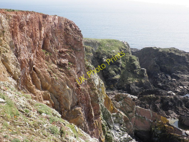 Photo 6"x4" Cliffs on Burgh Island Bigbury-on-Sea c2010