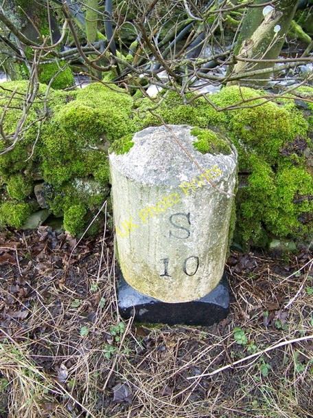 Photo 6"x4" Milestone near Stone House Lea Yeat c2010 P1