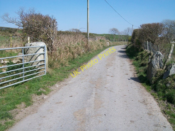 Photo 6"x4" View eastwards along the Braich-y-Saint lane Criccieth c2010