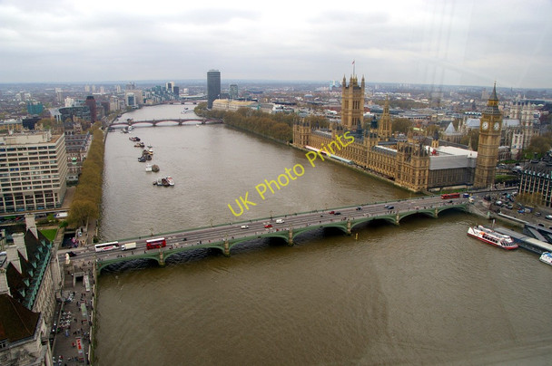 Photo 6"x4" Westminster Bridge from the London Eye Westminster c2010