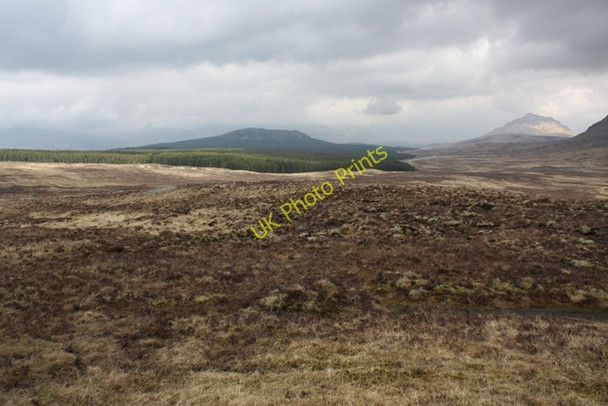 Photo 6"x4" Moorland south of Corrour Forest Allt Gualann Dhearcaig c2010