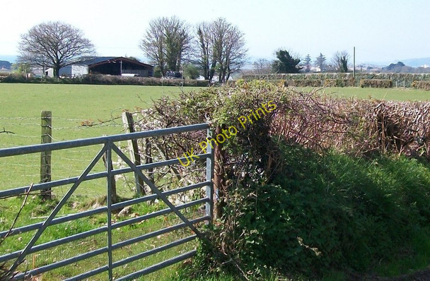 Photo 6"x4" View across farmland towards Tyddyn Iol Abererch c2010