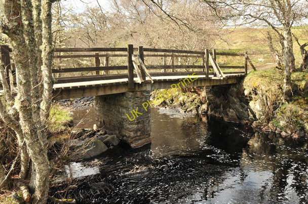 Photo 6"x4" Well built wooden bridge near Dalnamain Little Torboll c2010