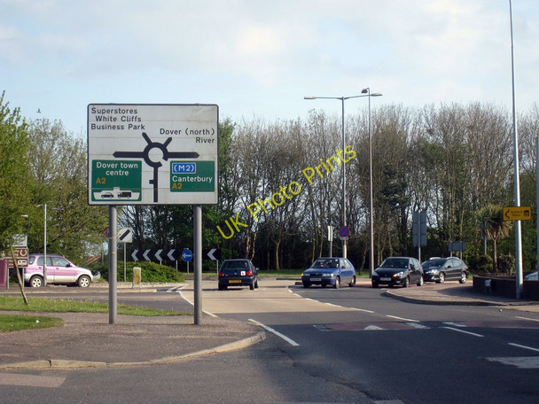 Photo 6"x4" Approaching Whitfield Roundabout  Whitfield\/TR3044 c2010