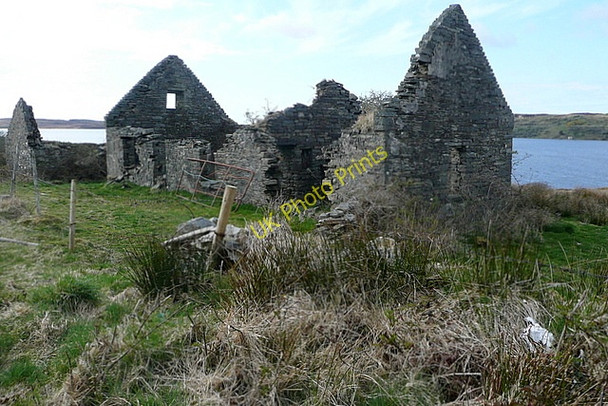 Photo 6"x4" Ruin at Doo Lough Kilmihil c2010