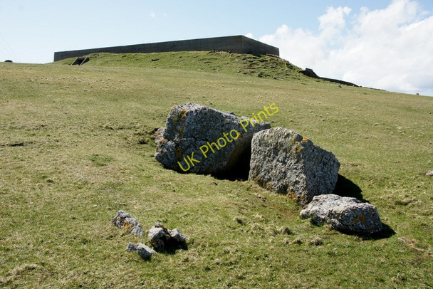 Photo 6"x4" Receiver block for the former RAF Skaw, Lamba Ness Kirkaton c2010