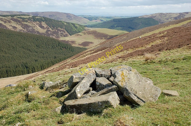 Photo 6"x4" Old cairn on Peatshank Head Old Tinnis c2010