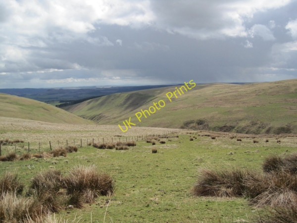 Photo 6"x4" View towards Biddlestone Burn Valley Clennell c2010