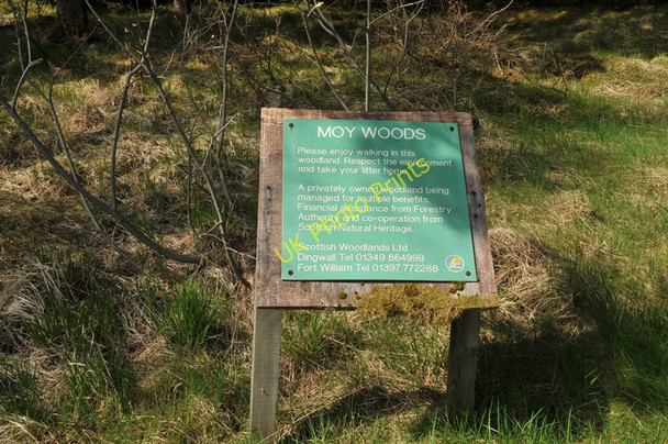Photo 6"x4" Information board at the edge of Moy Woods Torgulbin c2010