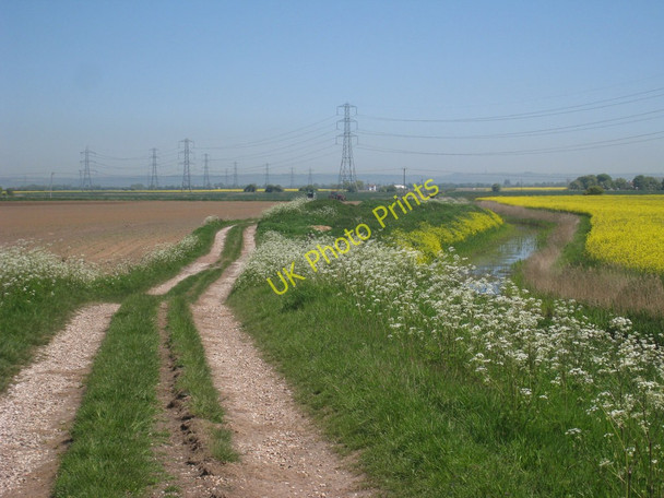 Photo 6"x4" Track past Jury's Gut Sewer Lydd c2010