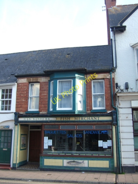 Photo 6"x4" Sanders, Fish Merchant, High Street, Budleigh Salterton Budleigh Salterton c2010