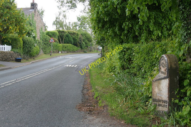 Photo 6"x4" Bench Marked Milestone, Leathley Fishpool\/SE2347 c2010