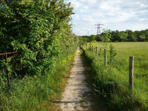 Photo 6"x4" Footpath to the nature reserve Kirk Smeaton c2010