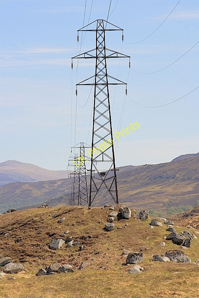 Photo 6"x4" Electricity Transmission Pylons, Loch Eigheach Loch Eigheach c2010