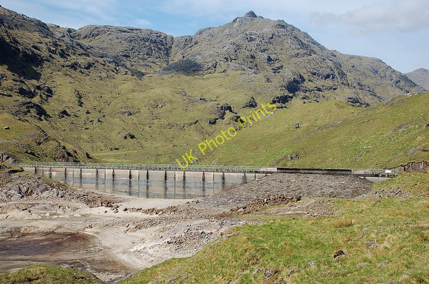 Photo 6"x4" North Cruadhach dam and Ben Aden Loch Quoich\/NM9499 c2010