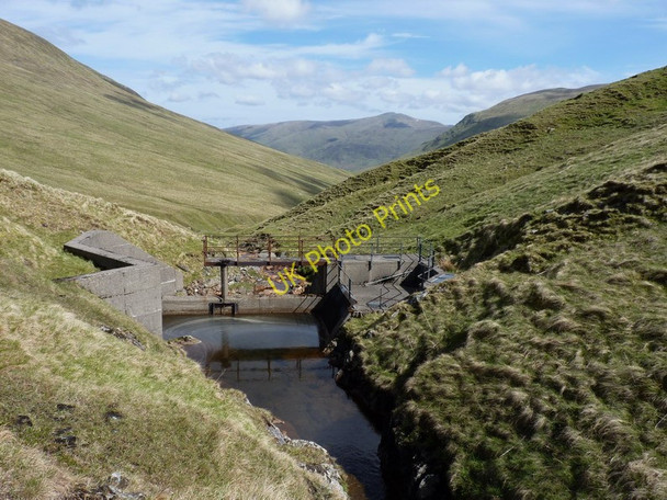 Photo 6"x4" Water intake & dam on the Allt a' Chobhair Camusvrachan c2010