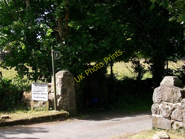Photo 6"x4" The entrance to the Trefan driveway at Pont Rhyd-y-benllig Criccieth c2010
