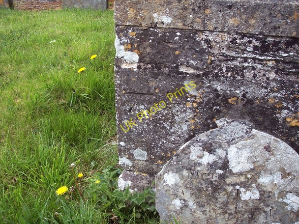 Photo 6"x4" Bench Mark, St Mary's Church Brompton Regis c2010