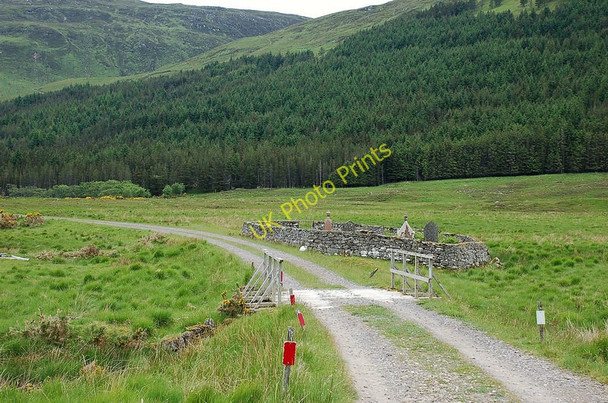 Photo 6"x4" Footbridge and burial ground Kinloch\/NC3434 c2010