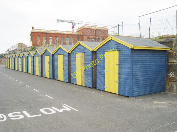 Photo 6"x4" Beach Huts on Westbrook Promenade Margate c2010