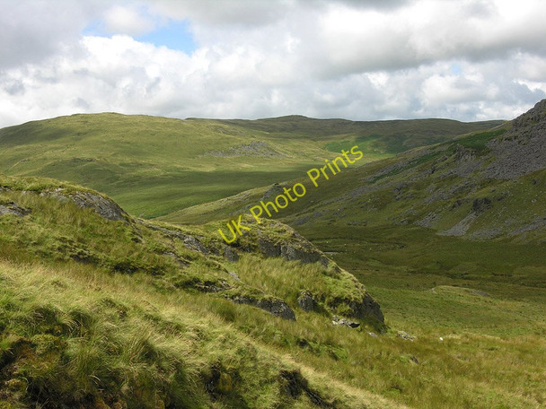 Photo 6"x4" View towards Carn Hyddgen from Cwm Gwerin Craig y March c2005