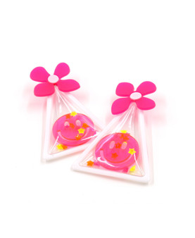 Galaxy Glow Air Pillows Earrings - Smiley Cones