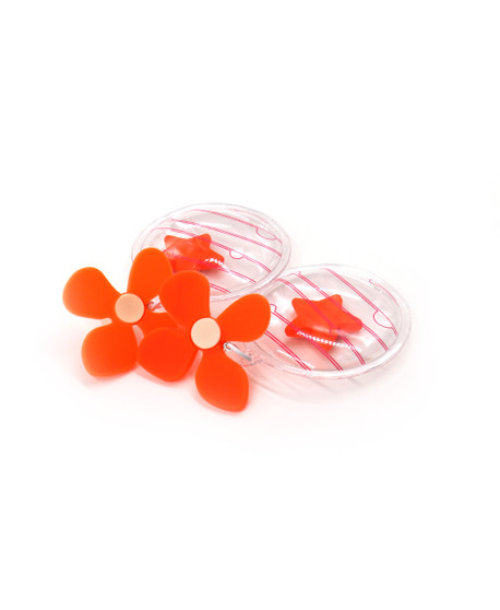 Galaxy Glow Air Pillow Earrings - Spherical Shooting Star (001)