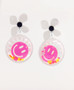 Galaxy Glow Air Pillow Earrings - Smiling Sun Spheres (003)
