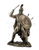 King Leonidas Spartan Warrior Statue With Spear Bronzed (Small)