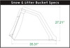 100" Wide Snow & Litter Bucket 