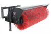 72" Wide Skid Steer Hydraulic Angle Broom Attachment With Poly Brushes Only