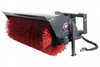 72" Wide Skid Steer Hydraulic Angle Broom Attachment With Poly Brushes Only