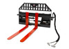 Skid Steer Pallet Fork Frame With 48" Long Tines Class II 5500 lbs Hydraulic Adjustable (Professional Series)