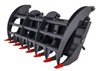 72" Wide Skid Steer Grapple Rake Attachment Industrial Series