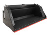 72" Wide Skid Steer High Dump Bucket Attachment With Bolt on Edge