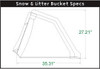 72" Wide Skid Steer Snow & Litter Bucket With Bolt on Edge