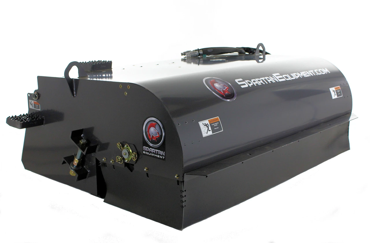 84" Wide Skid Steer Boxbroom Sweeper Attachment SE Series Poly|Wire Brush (15-25 gpm)