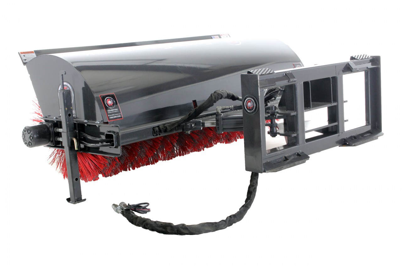 84" Hydraulic Angle Broom Attachment Skid Steer Brooms Attachment