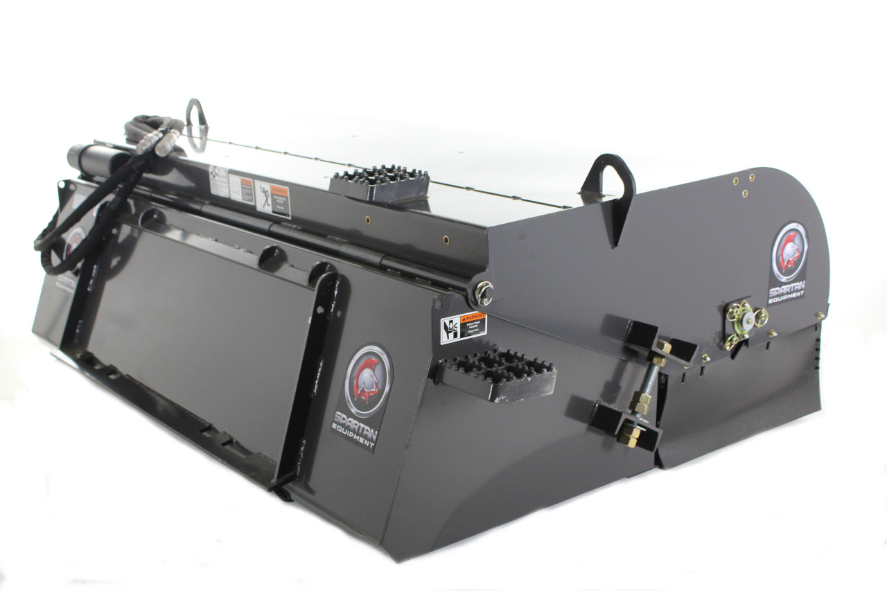 Skid Steer Box Broom Attachment Spartan Equipment