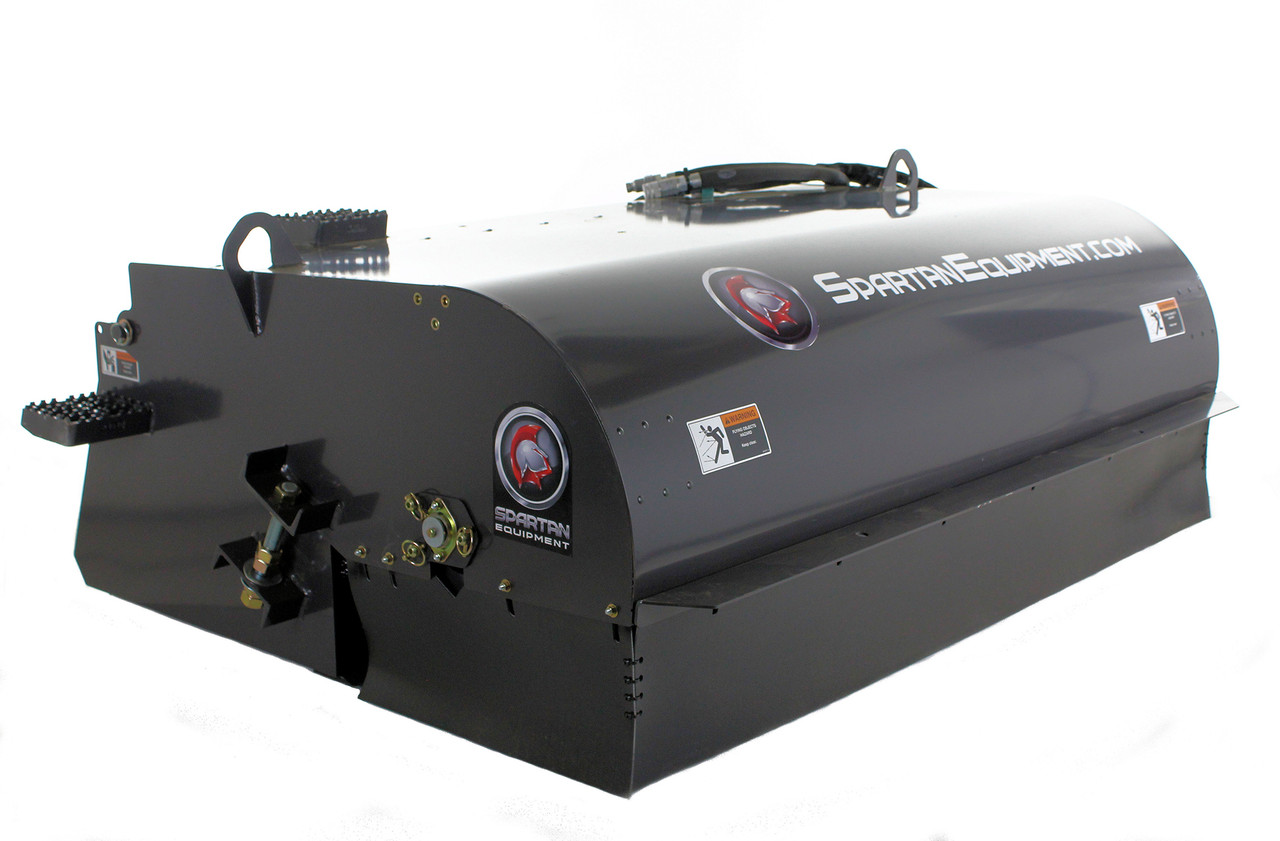 72" Wide Skid Steer Boxbroom Sweeper Attachment SE Series Poly|Wire Brush (15-25 gpm)
