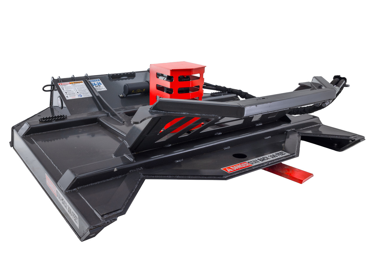 72" Wide Skid Steer Brush Cutter Attachment (Hoplite Series) Piston Pump Flow (17-27 gpm) (Case Drain)