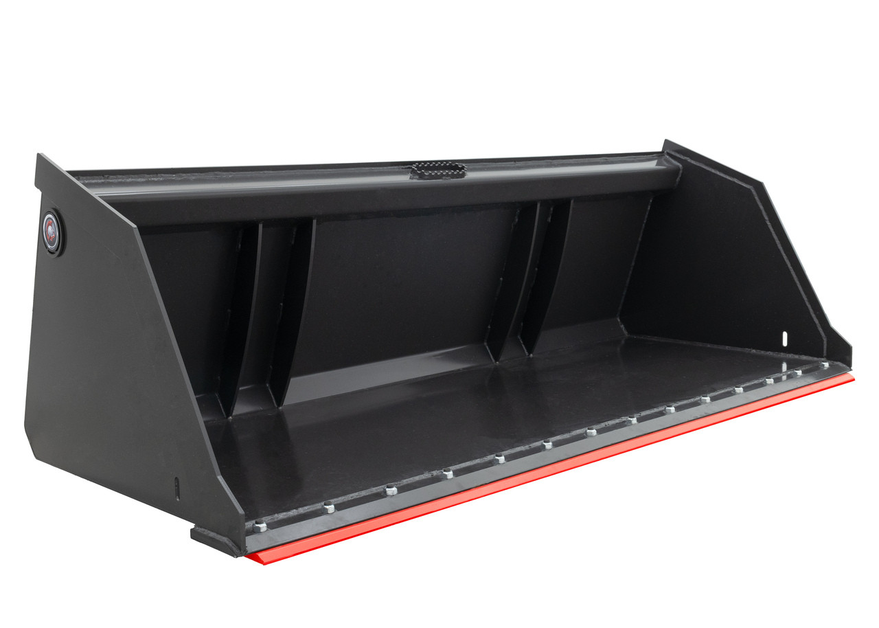 102" Wide Skid Steer Snow & Litter Bucket With Bolt on Edge