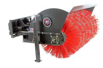 48" Wide Mini Skid Steer Manual Angle Broom With Poly/Wire Brush (Professional Series)